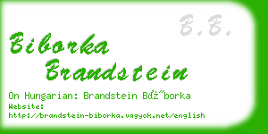 biborka brandstein business card